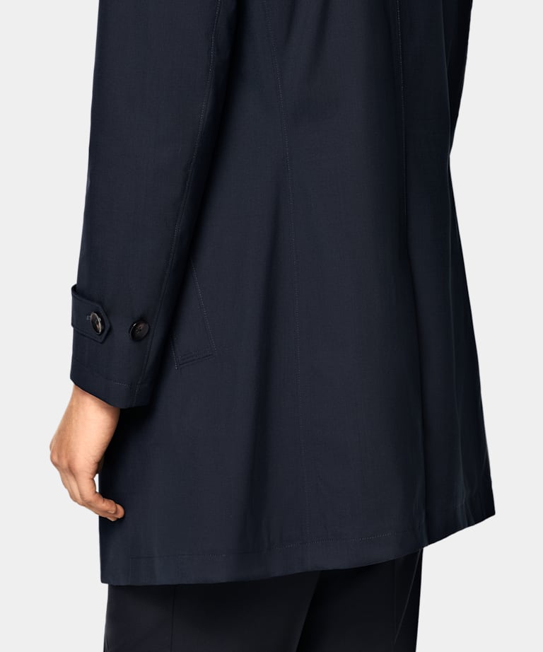 Manteau imperméable bleu marine
