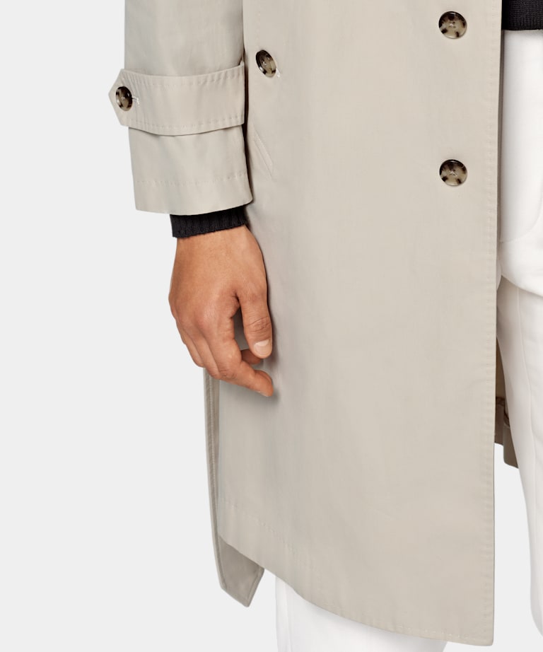 Sand Belted Trench Coat