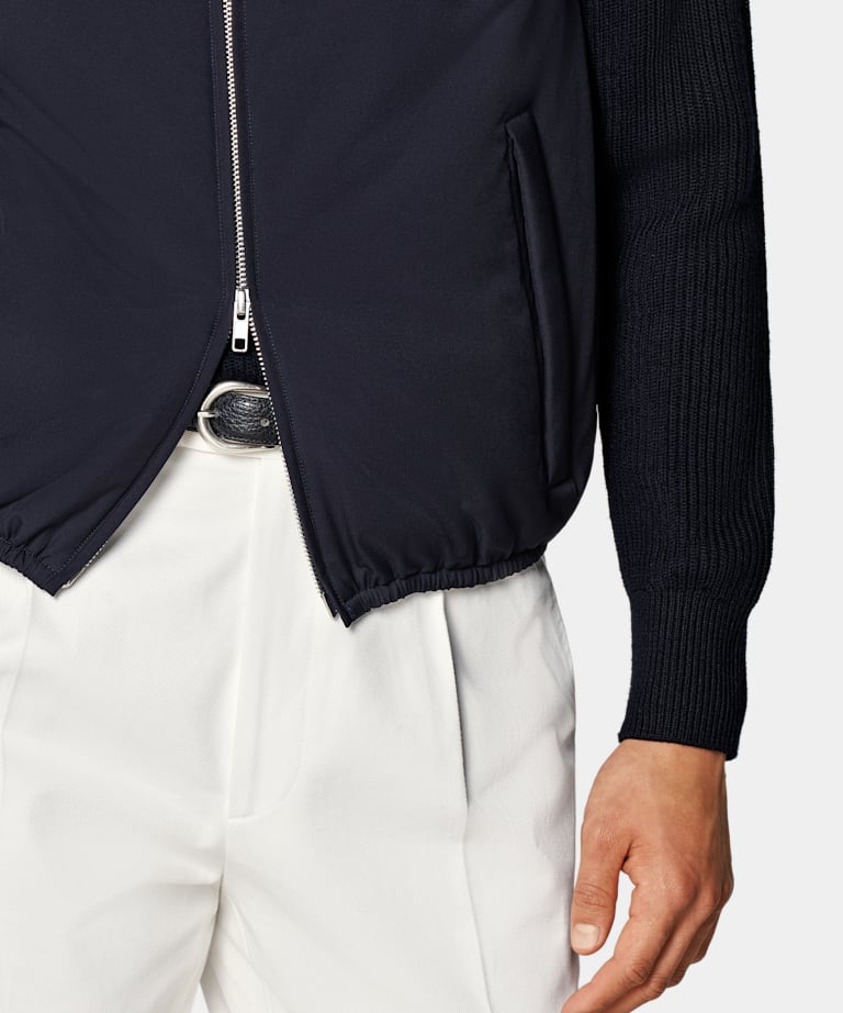 Navy Light Padded Zip Vest