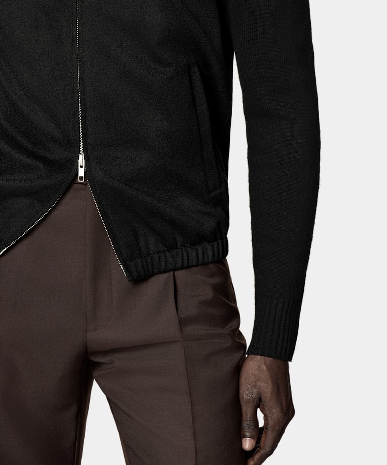 Veste sans manches zippée noire