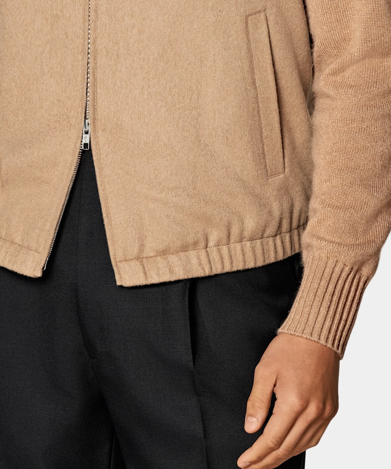 Veste sans manches zippée marron moyen