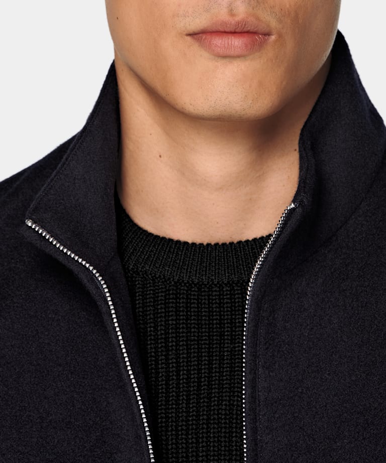 Navy Zip Vest