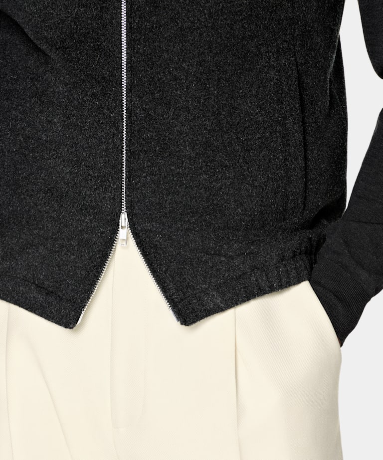 Dark Grey Zip Vest