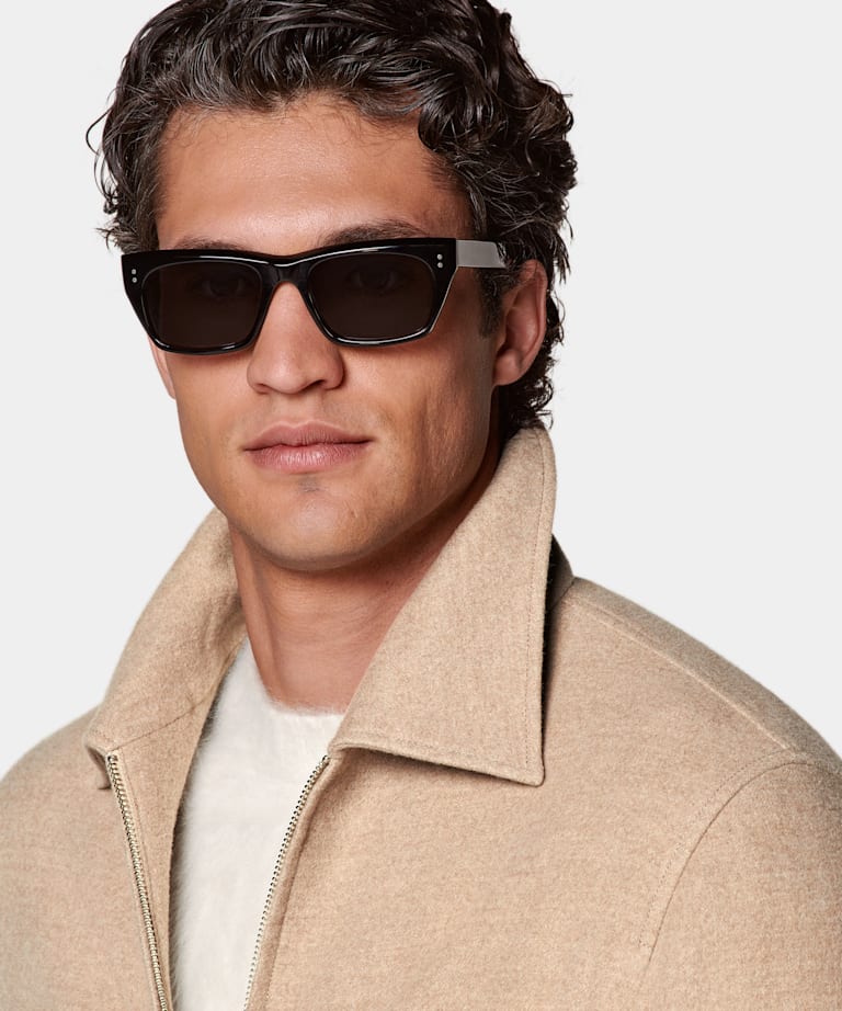 Light Brown Bomber Jacket