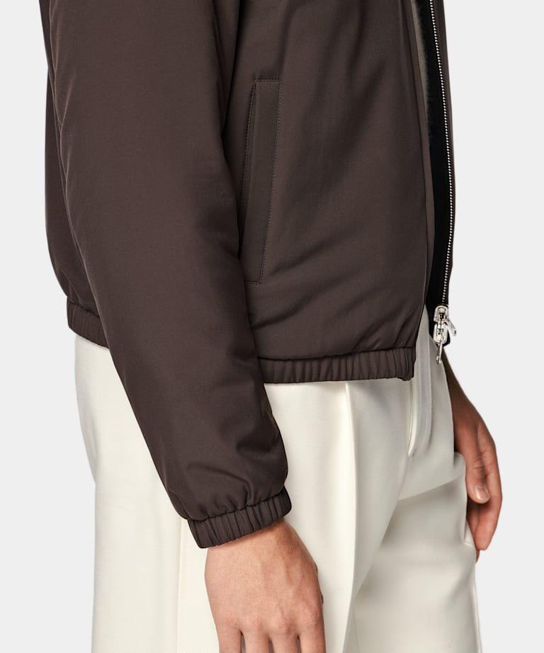 Bomber réversible marron foncé