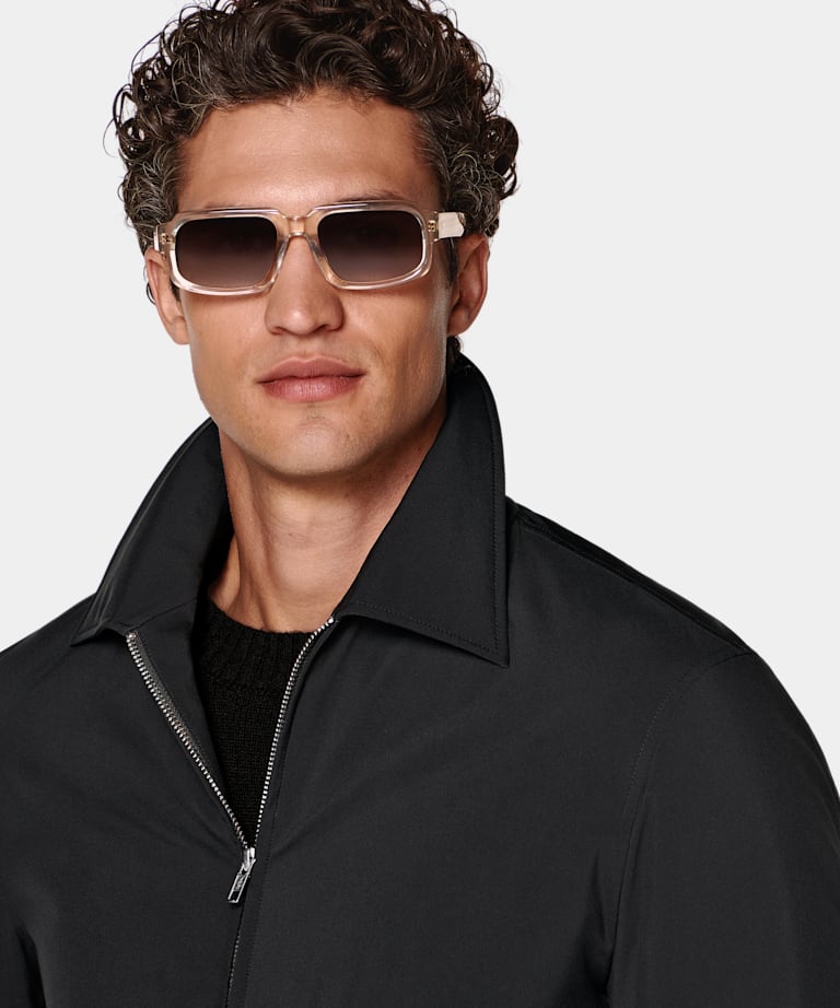 Black Down Bomber Jacket