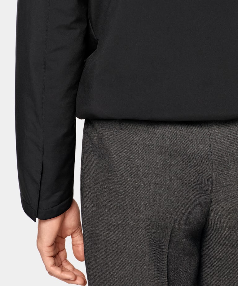 Black Down Bomber Jacket