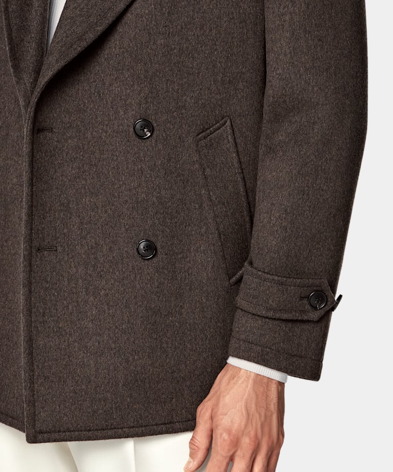 Dark Brown Peacoat