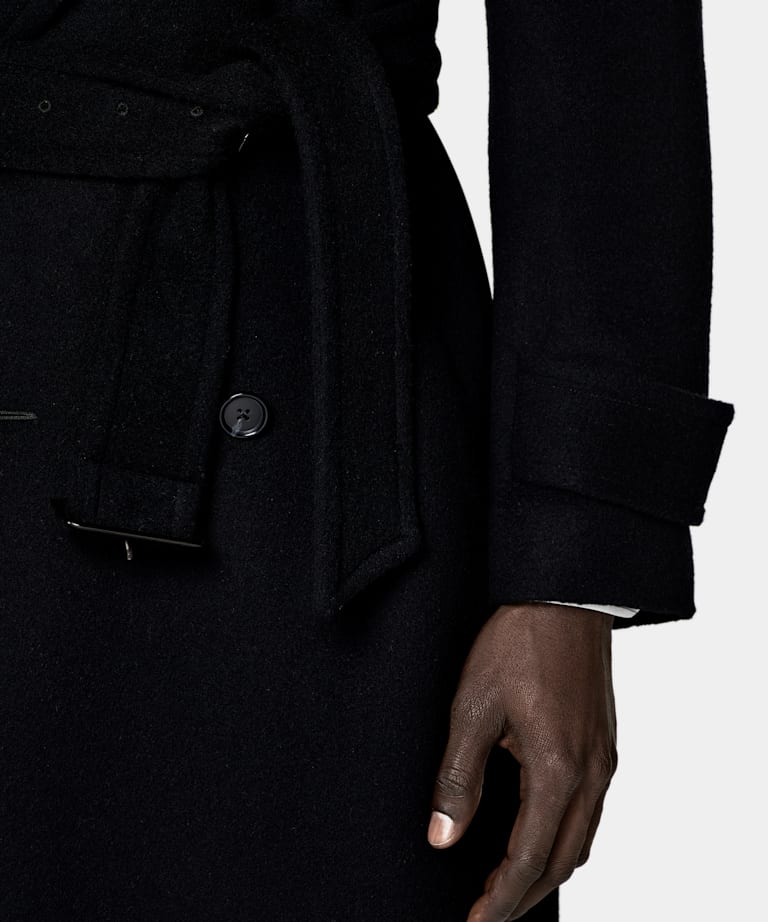Black Belted Overcoat