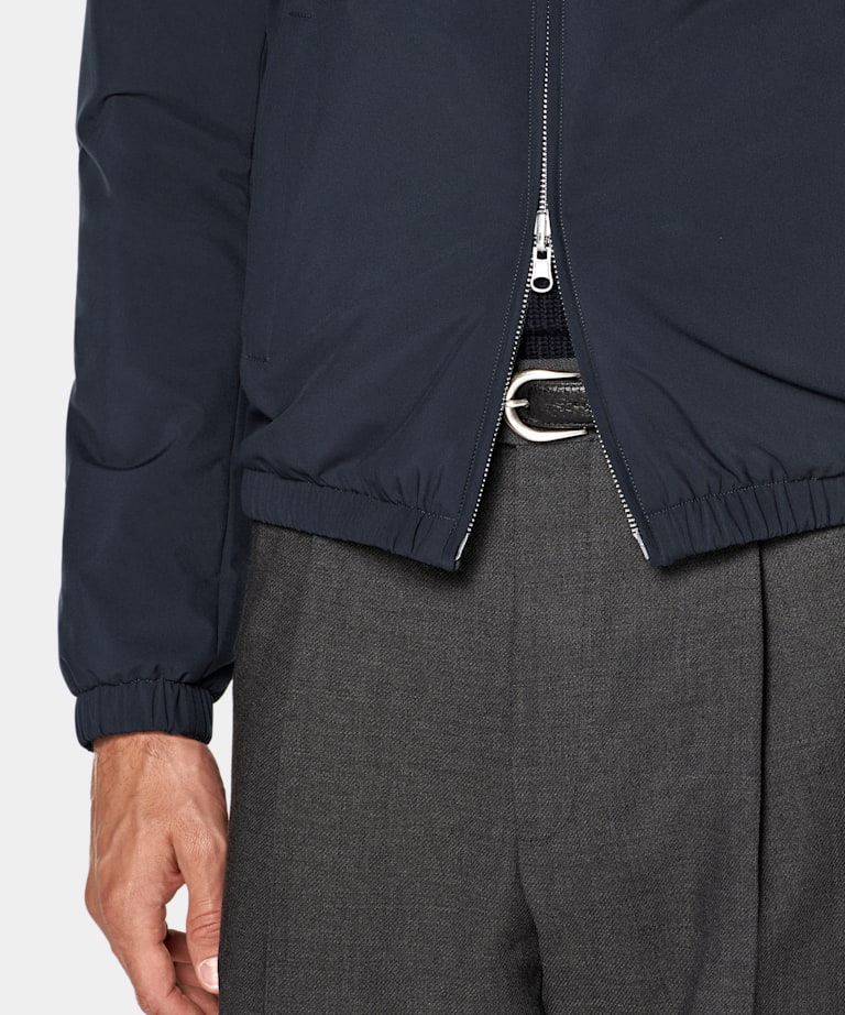 Navy Reversible Bomber Jacket