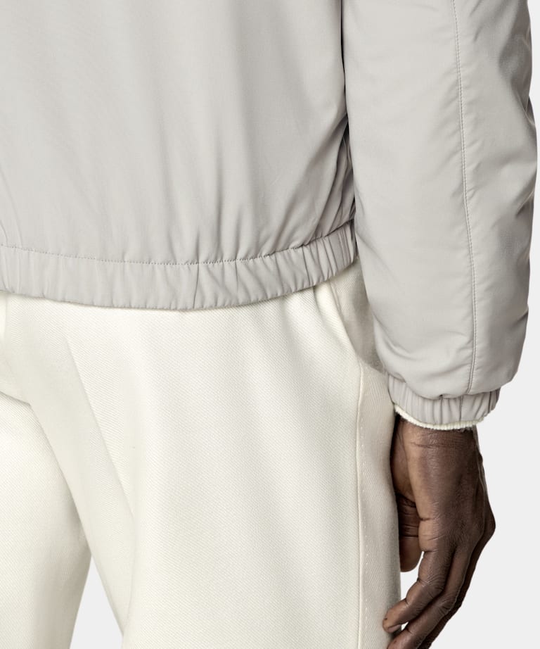 Taupe Reversible Bomber Jacket