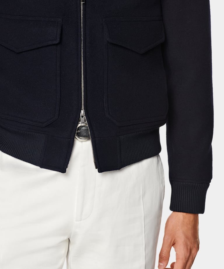 Bomber bleu marine