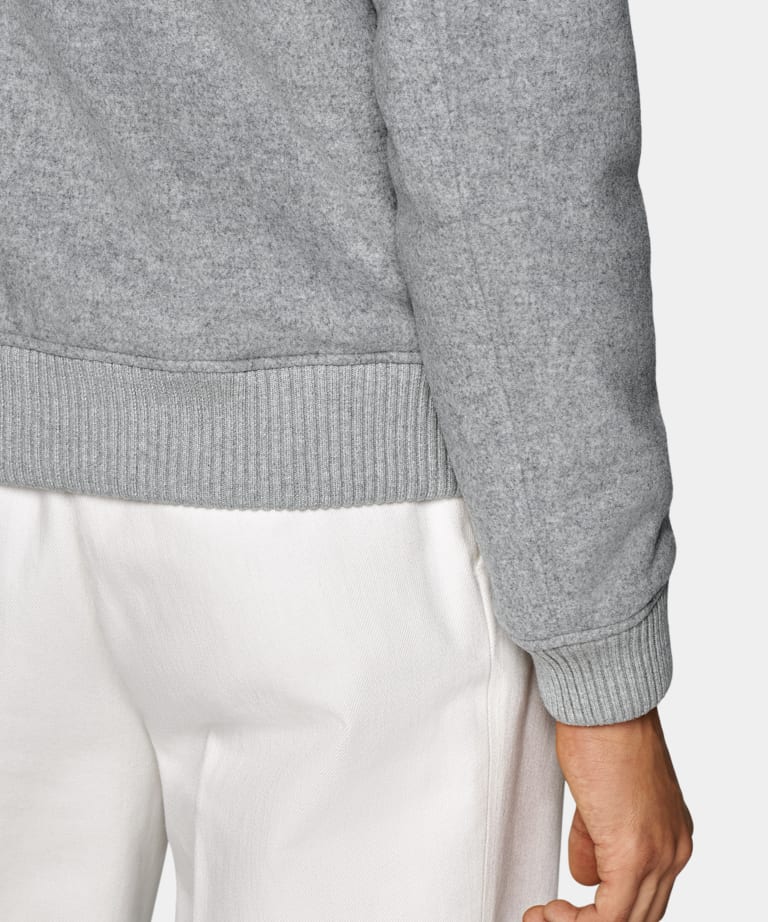 Light Grey Bomber Jacket