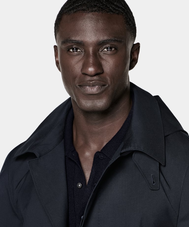 Navy Raincoat