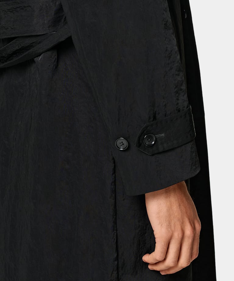 Black Belted Trench Coat