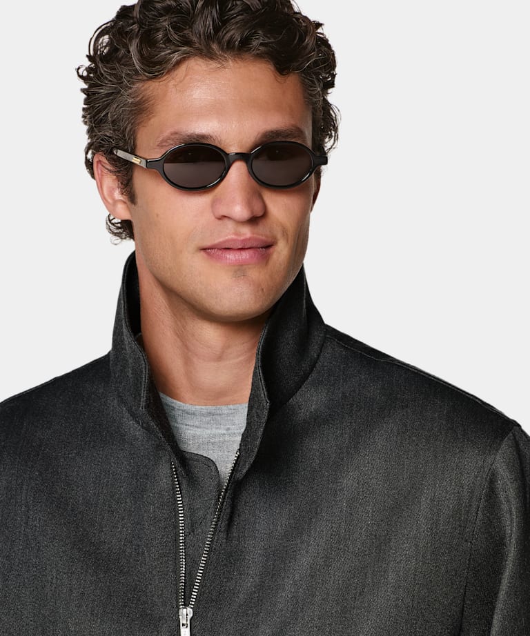 Dark Grey Bomber Jacket