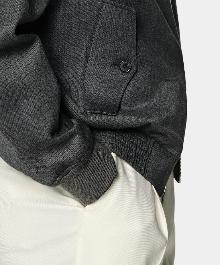 Dark Grey Bomber Jacket