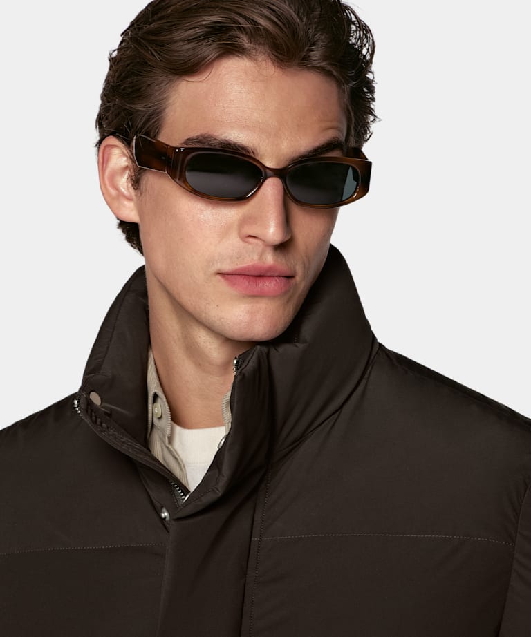 Dark Brown Puffer Jacket