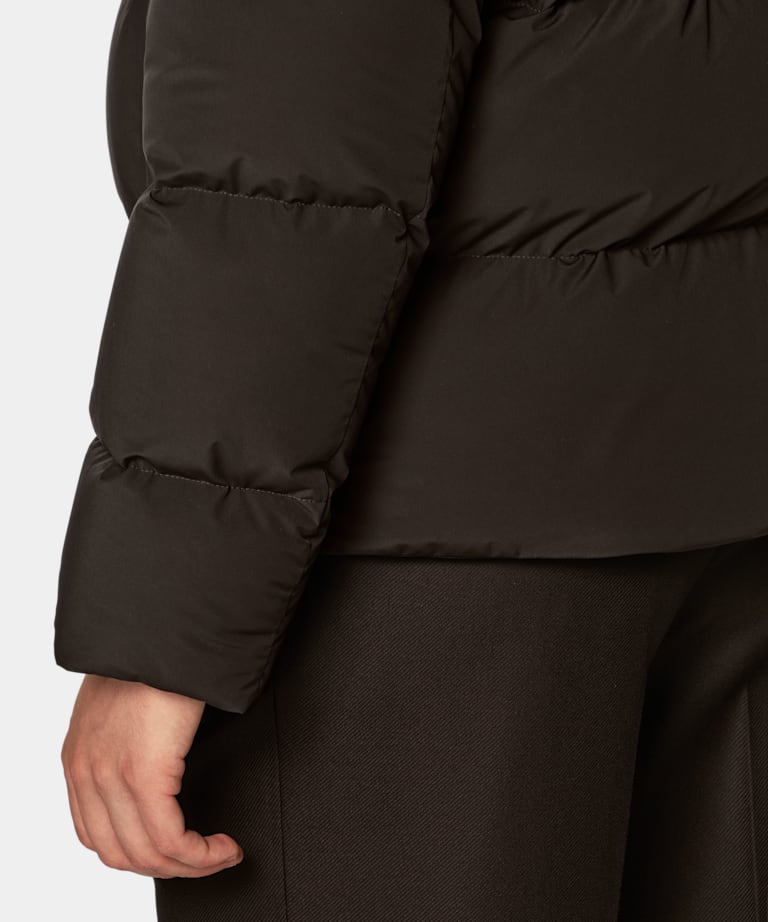 Dark Brown Puffer Jacket