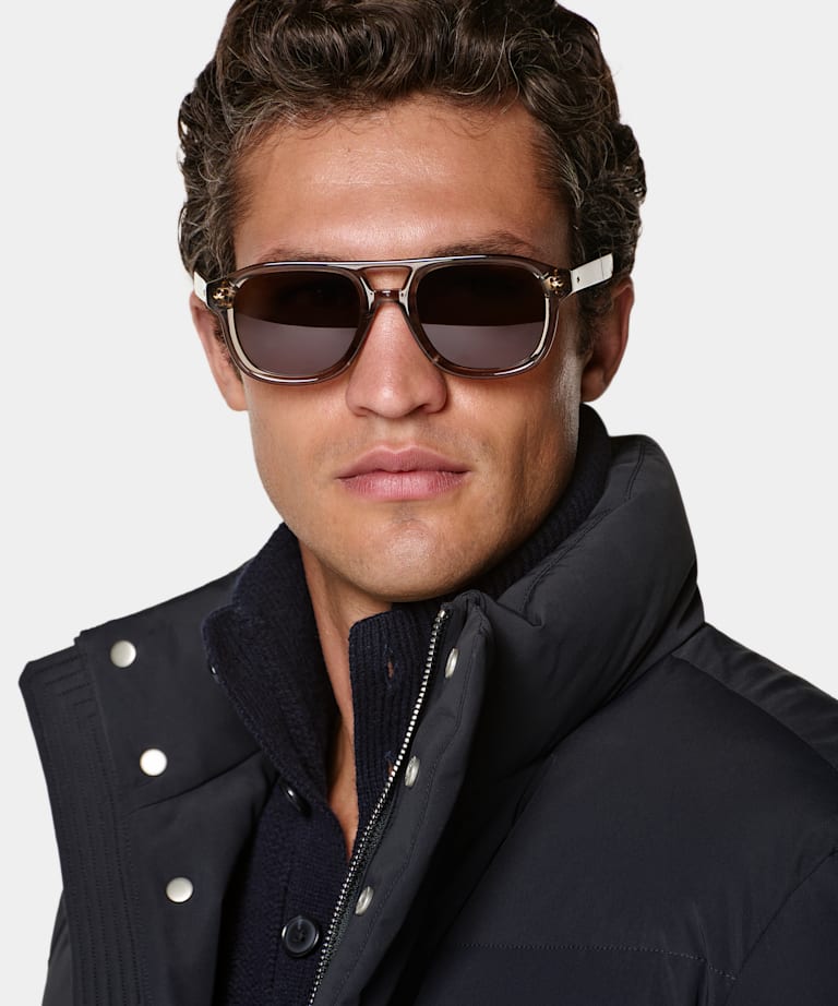 Navy Puffer Jacket