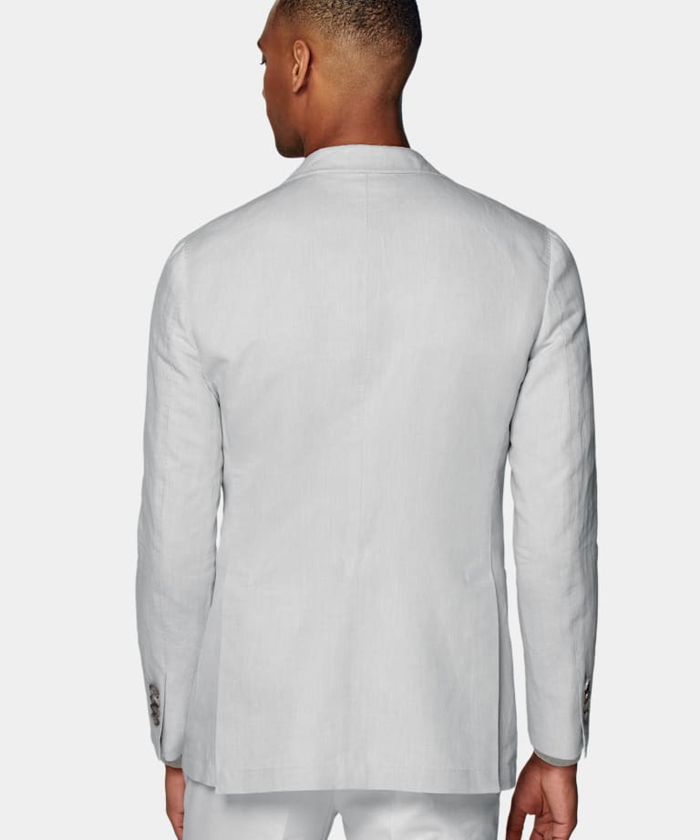 Light Grey Tailored Fit Havana Suit Jacket