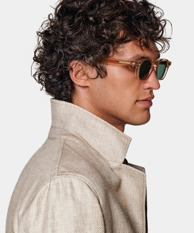 Mid Brown Relaxed Fit Shirt-Jacket