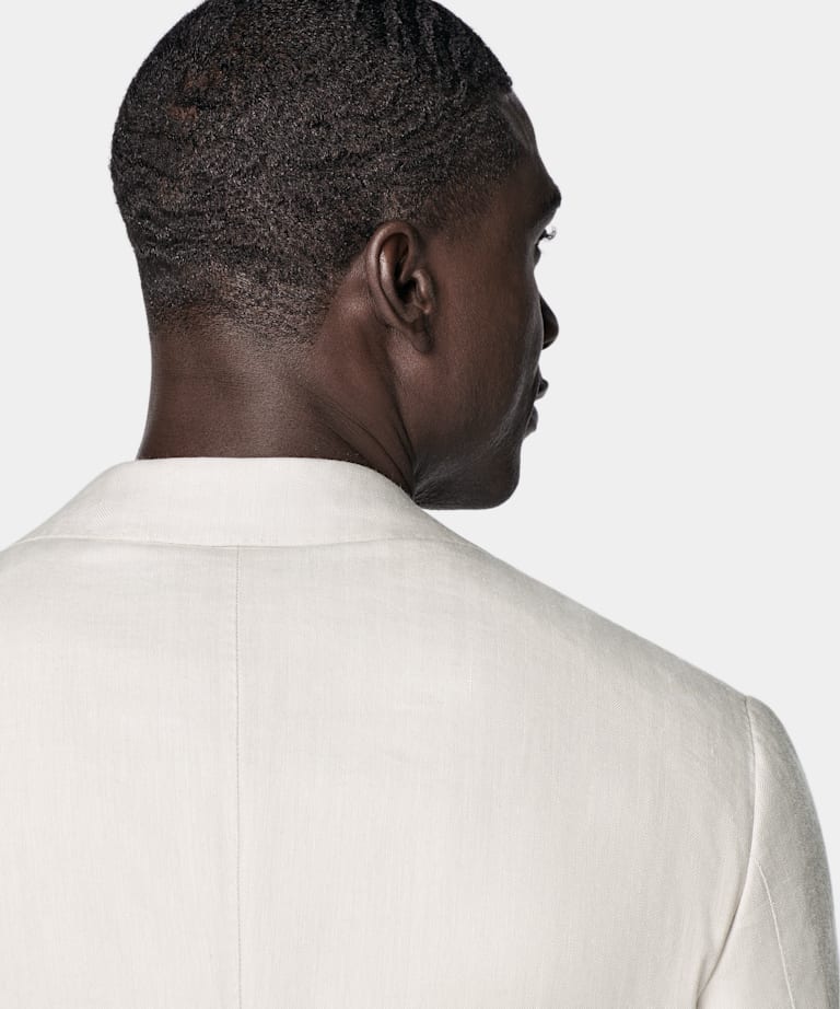 Blazer Roma color arena punto de espiga corte Relaxed