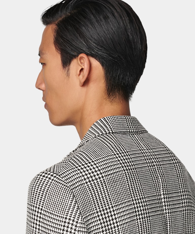 Blazer Roma negro a cuadros corte Relaxed