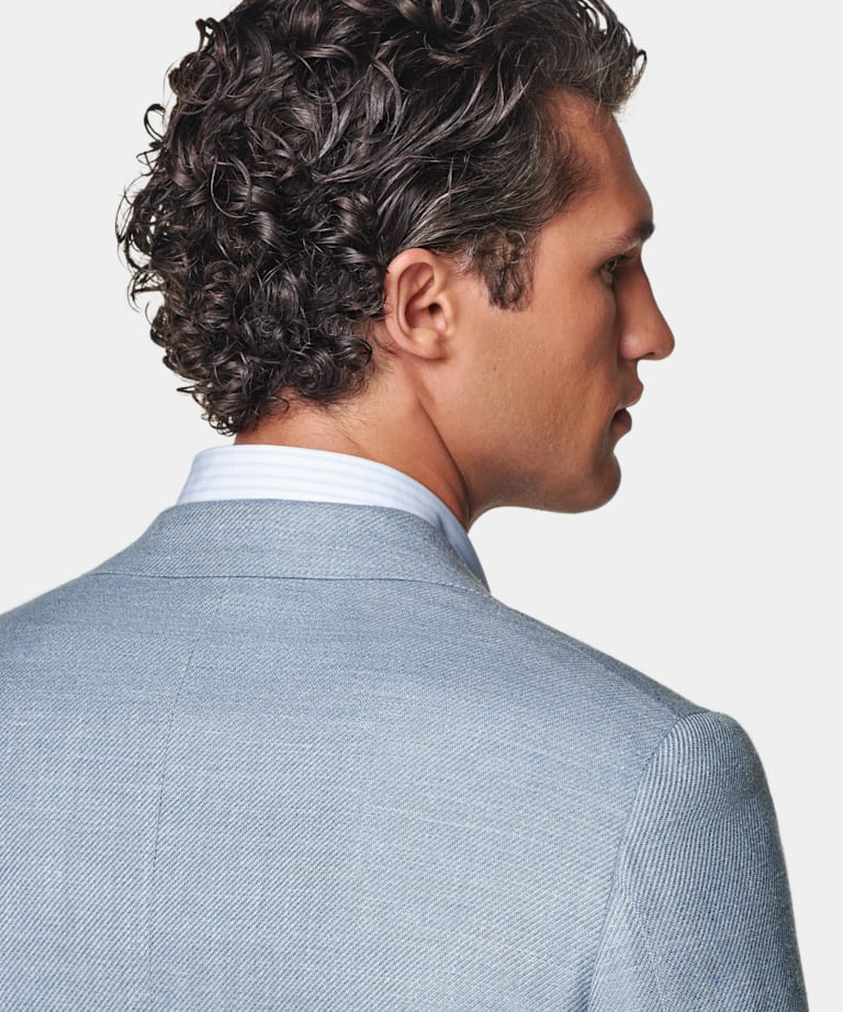 Blazer Havana azul claro corte Tailored