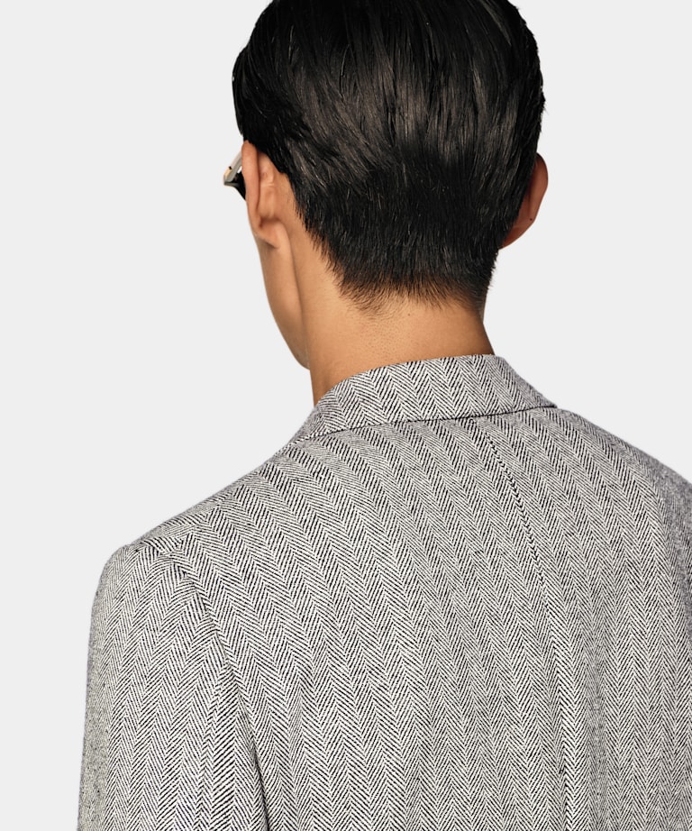 Blazer Milano coupe Tailored noir &agrave; chevrons