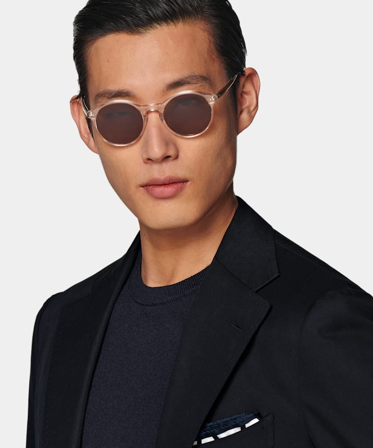 Navy Relaxed Fit Roma Suit Jacket