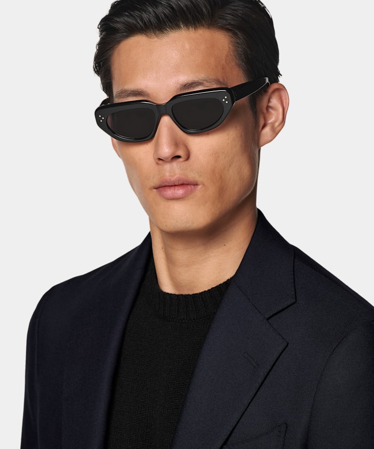 Navy Tailored Fit Havana Suit Jacket