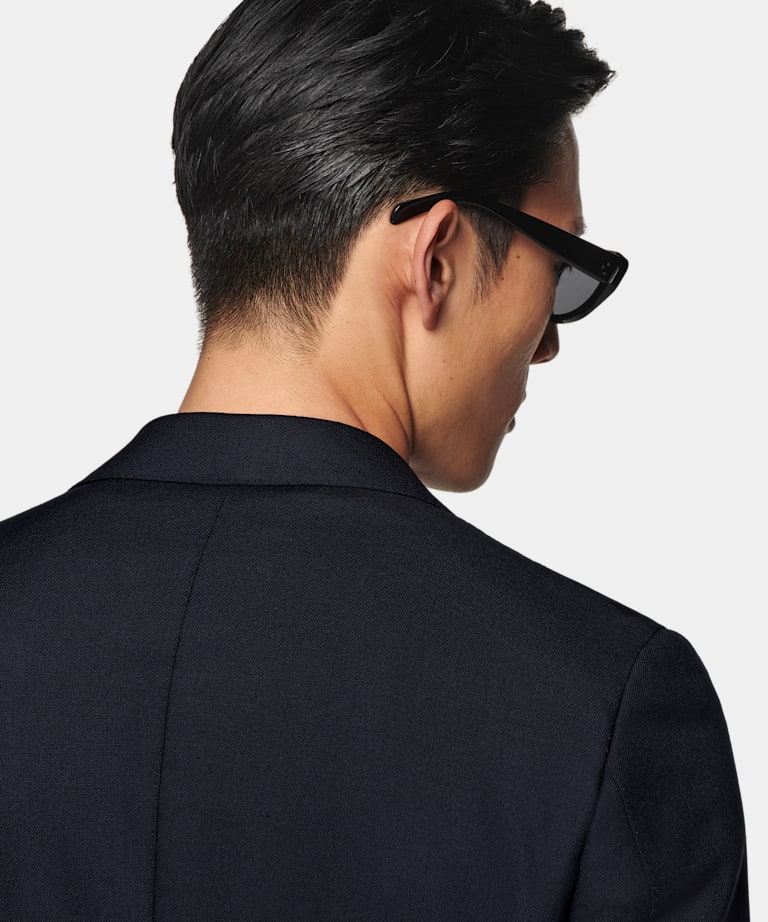 Blazer de traje Havana azul marino corte Tailored