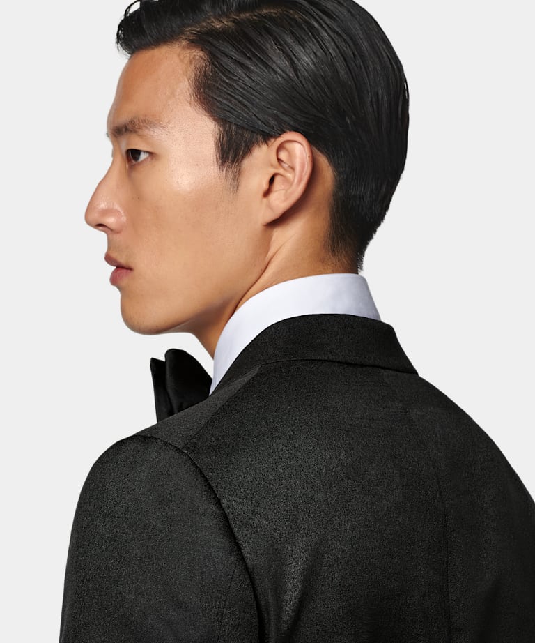 Black Tailored Fit Milano Dinner Jacket