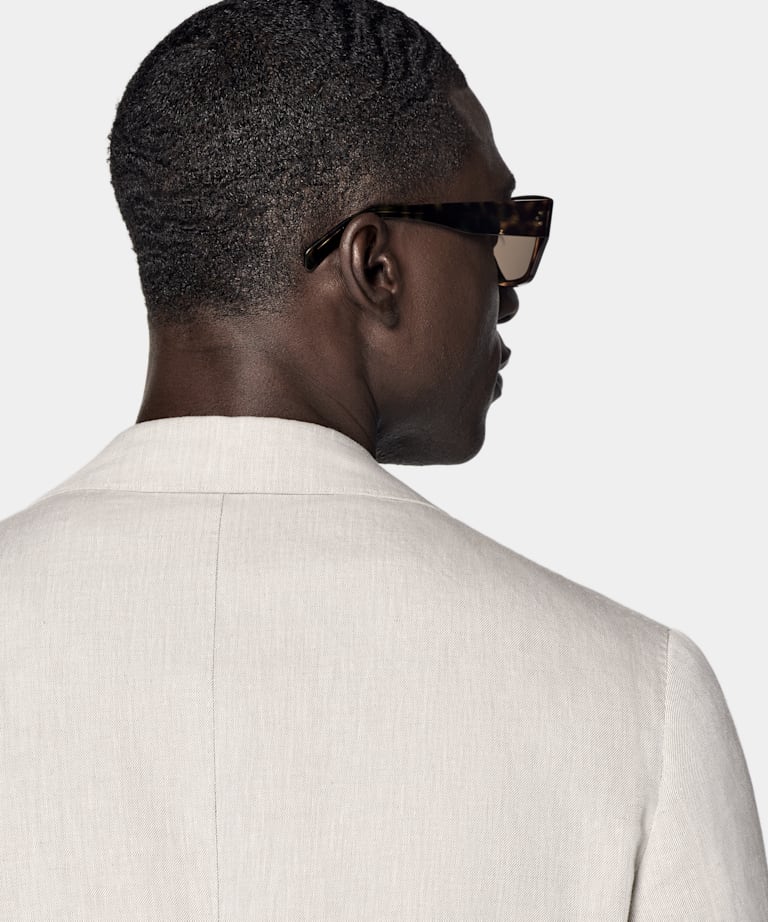 Blazer de traje Havana gris topo corte Tailored