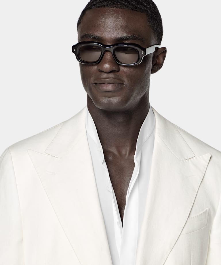 Veste de costume Havana coupe Tailored blanc cass&eacute;