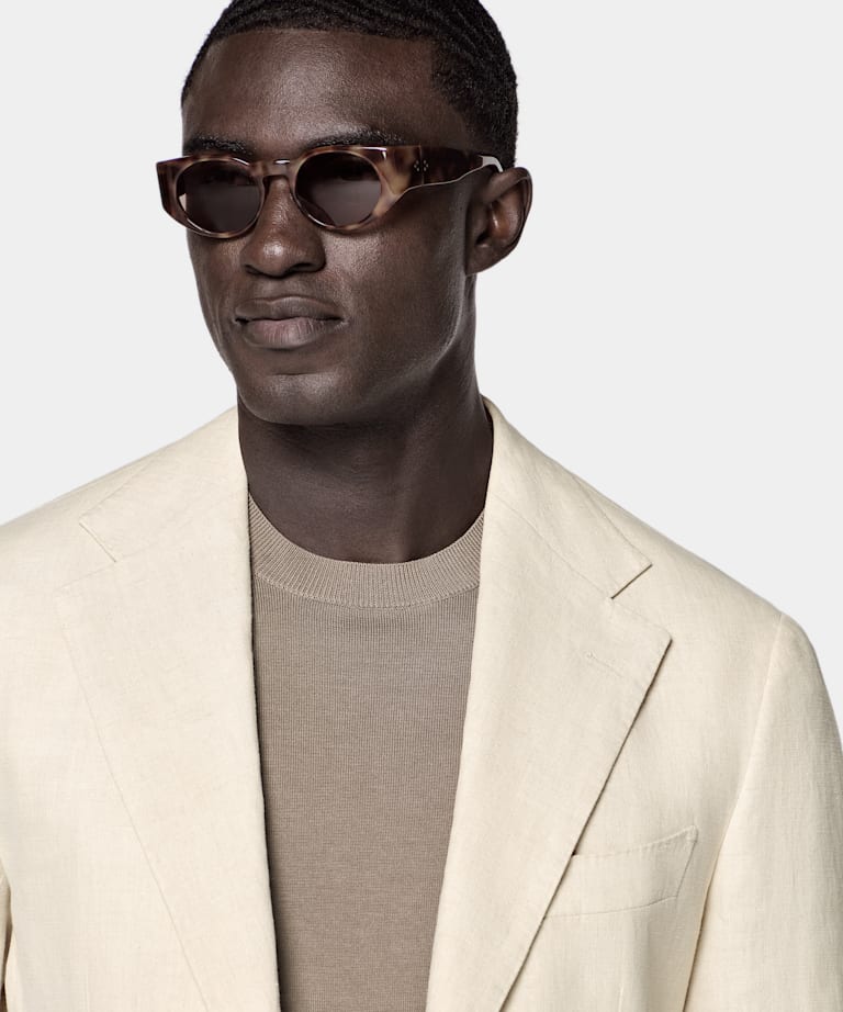 Giacca da abito Roma sand relaxed fit