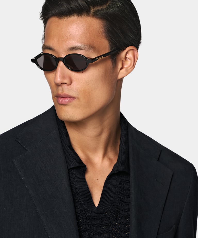 Navy Relaxed Fit Roma Suit Jacket