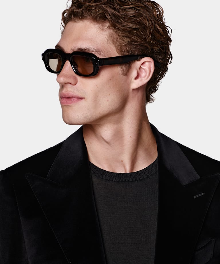 블랙 테일러드 핏 Havana 디너 재킷