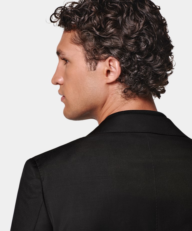 Black Tailored Fit Havana Suit Jacket