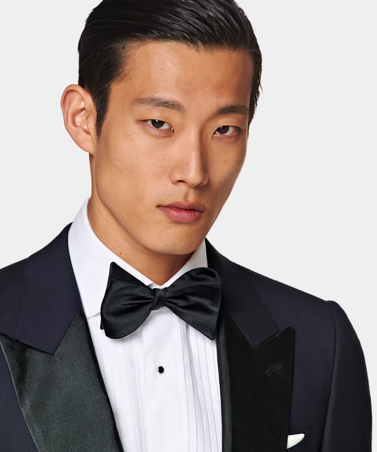 Navy Tailored Fit Lazio Dinner Jacket