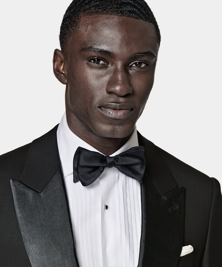 Black Tailored Fit Lazio Dinner Jacket