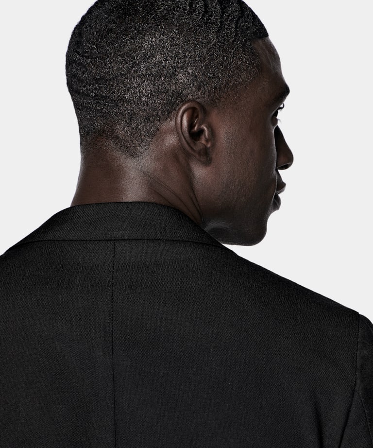 Black Tailored Fit Havana Suit Jacket