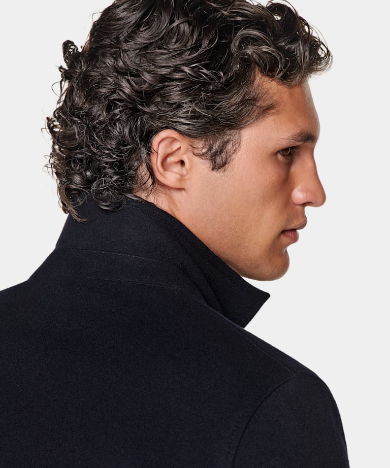 Navy Relaxed Fit Shirt-Jacket