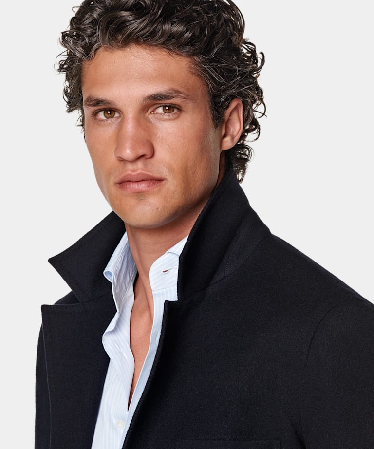 Veste chemise coupe Relaxed bleu marine