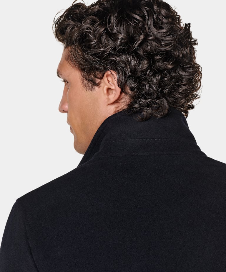 Chaqueta camisa azul marino corte Relaxed