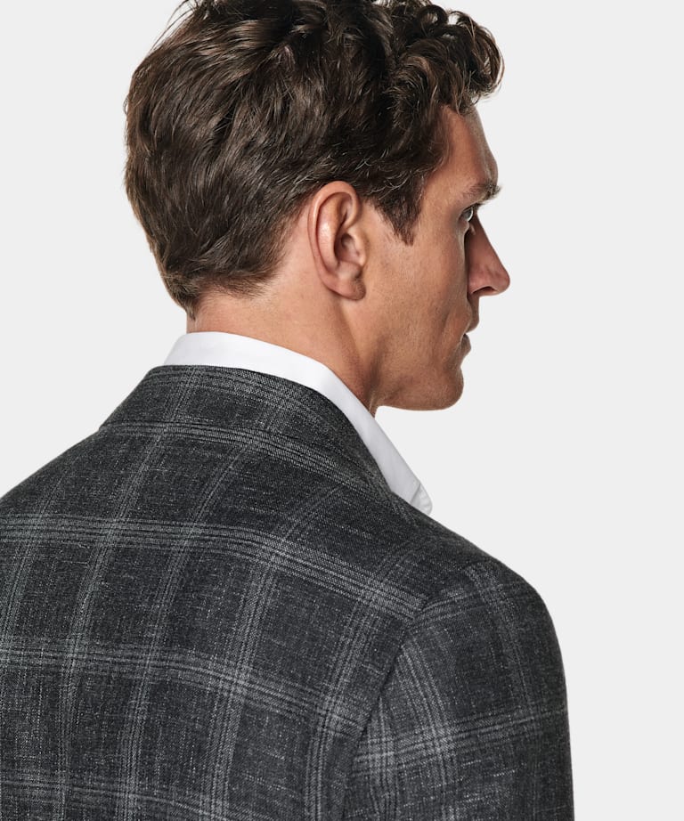 Blazer Havana gris a cuadros corte Tailored