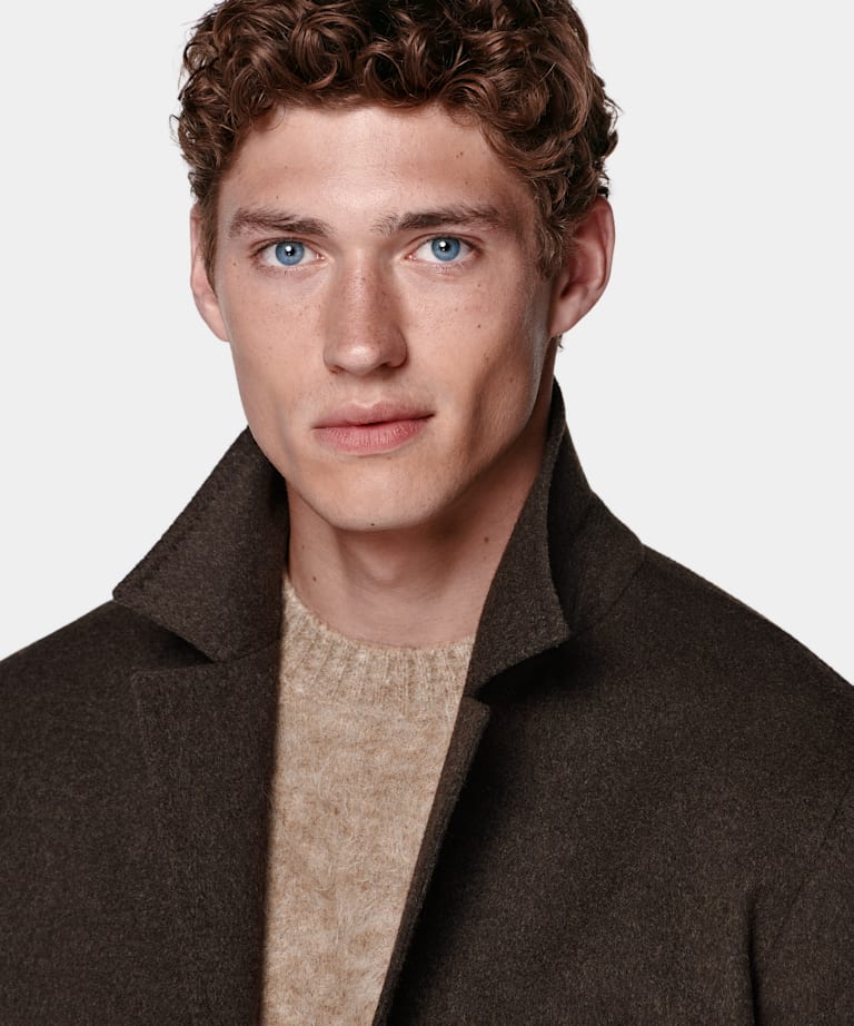 Dark Brown Relaxed Fit Shirt-Jacket