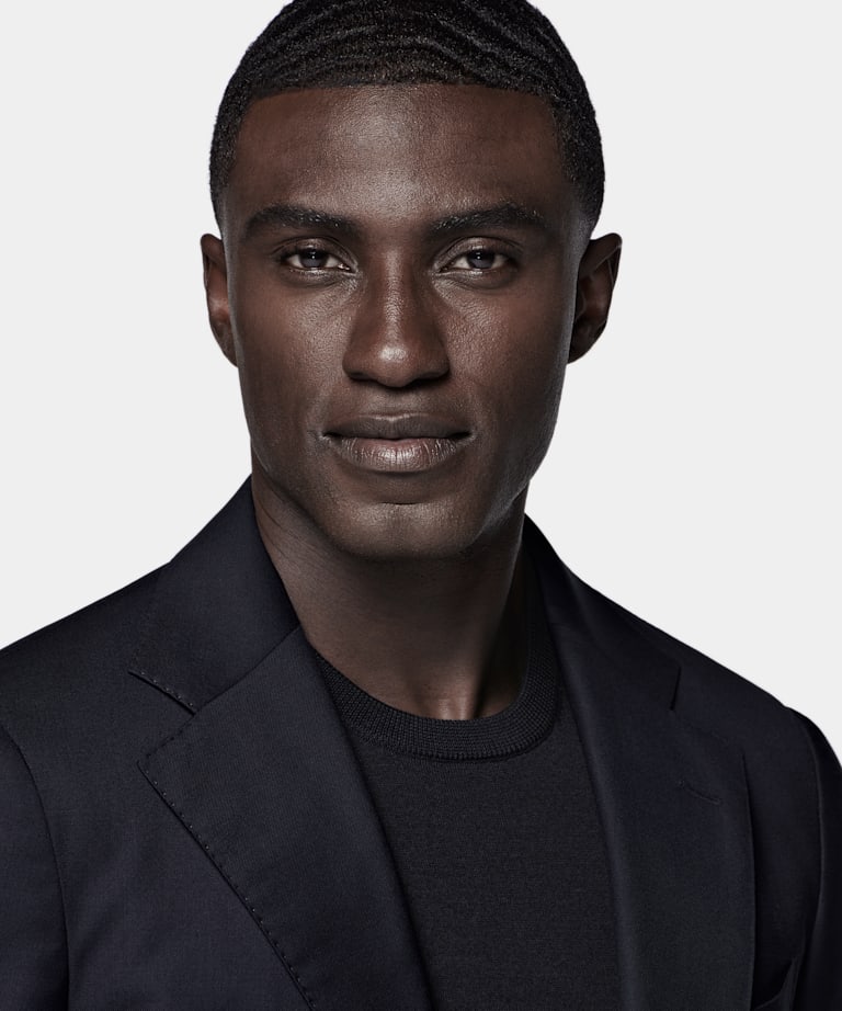 Navy Tailored Fit Havana Suit Jacket