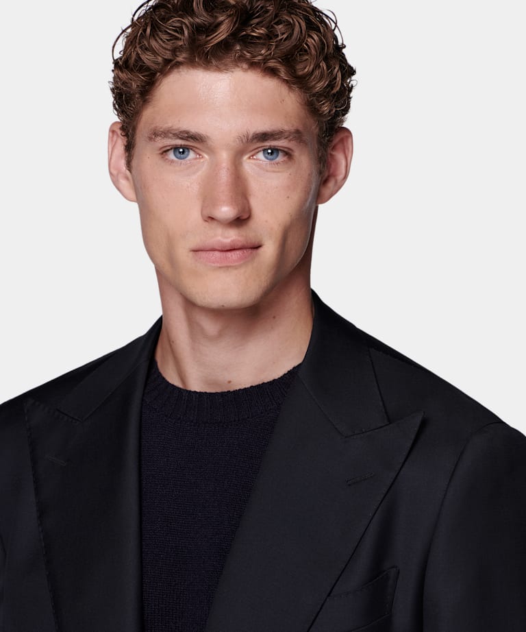 Navy Tailored Fit Havana Suit Jacket